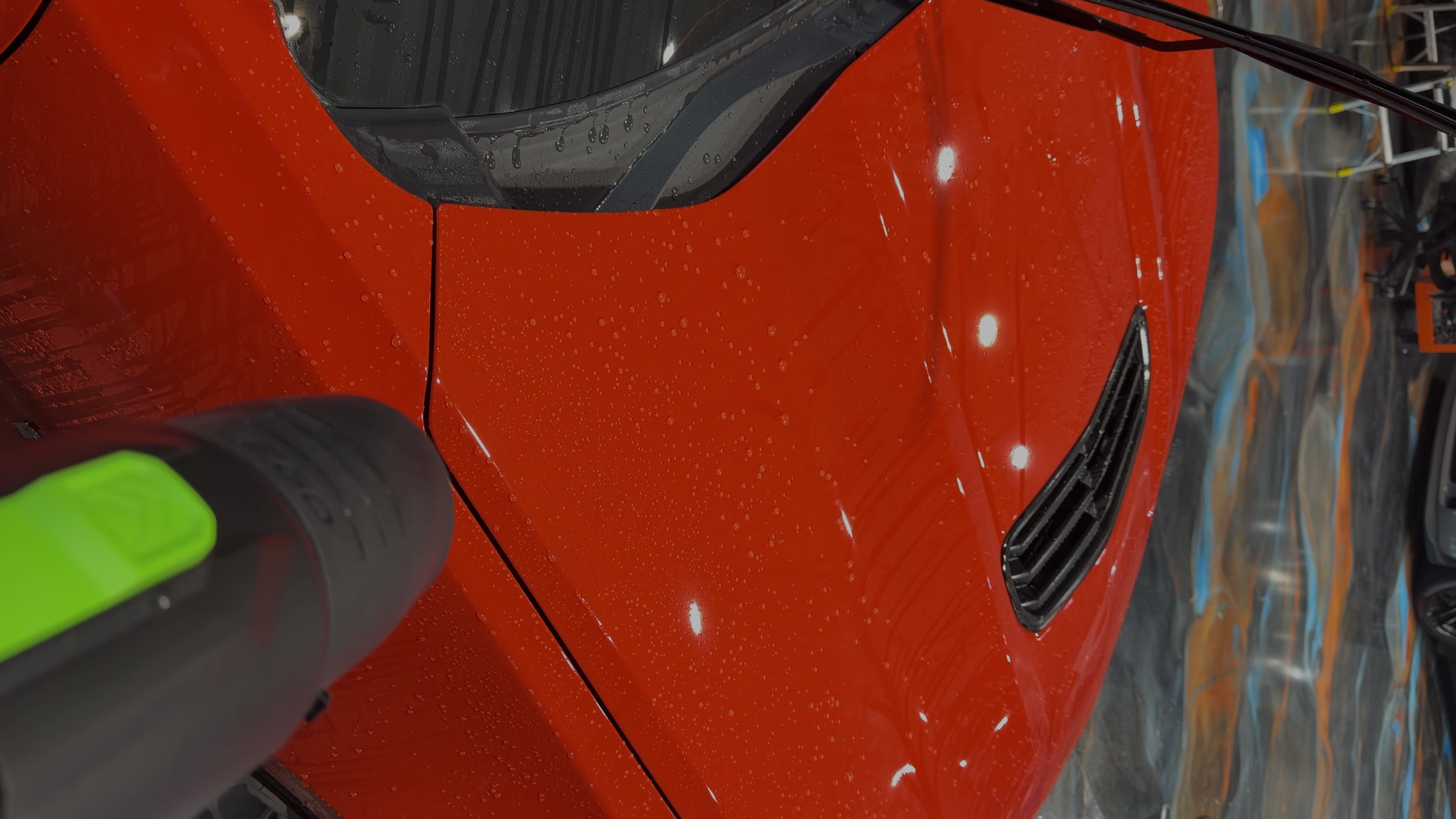 Paint being polished and protected by the Motorcity team