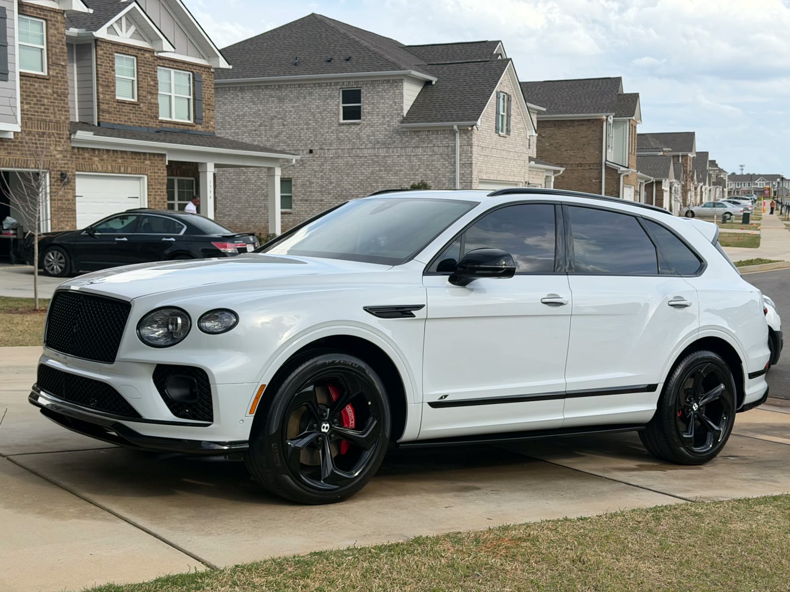 Complete mobile detailing on a Bentley Bentayga SUV, front view